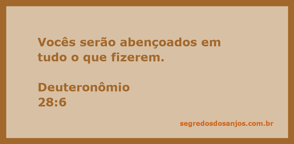 Imagem representativa da bênção em todas as ações, inspirada em Deuteronômio 28:6.