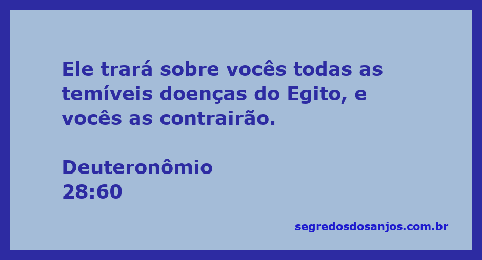 Imagem representativa do versículo Deuteronômio 28:60, abordando doenças e advertências do Egito.