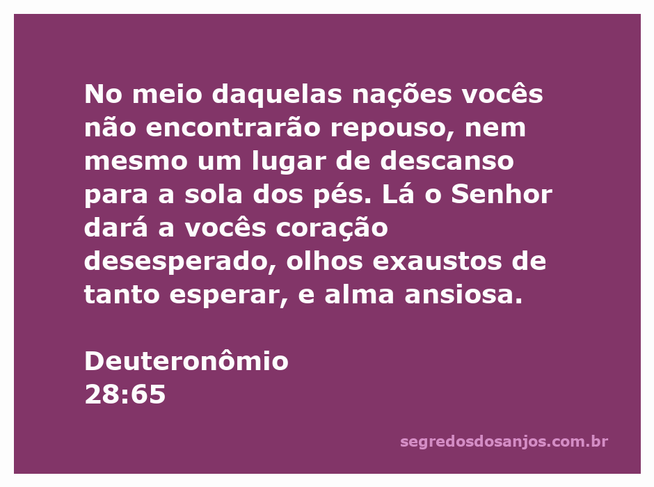 Ilustração do versículo Deuteronômio 28:65, representando a angústia e a falta de descanso em meio às nações.