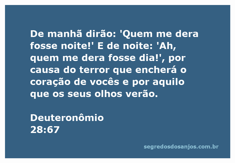 Representação do desespero e ansiedade descritos em Deuteronômio 28:67, com elementos visuais que evocam medo e inquietação.