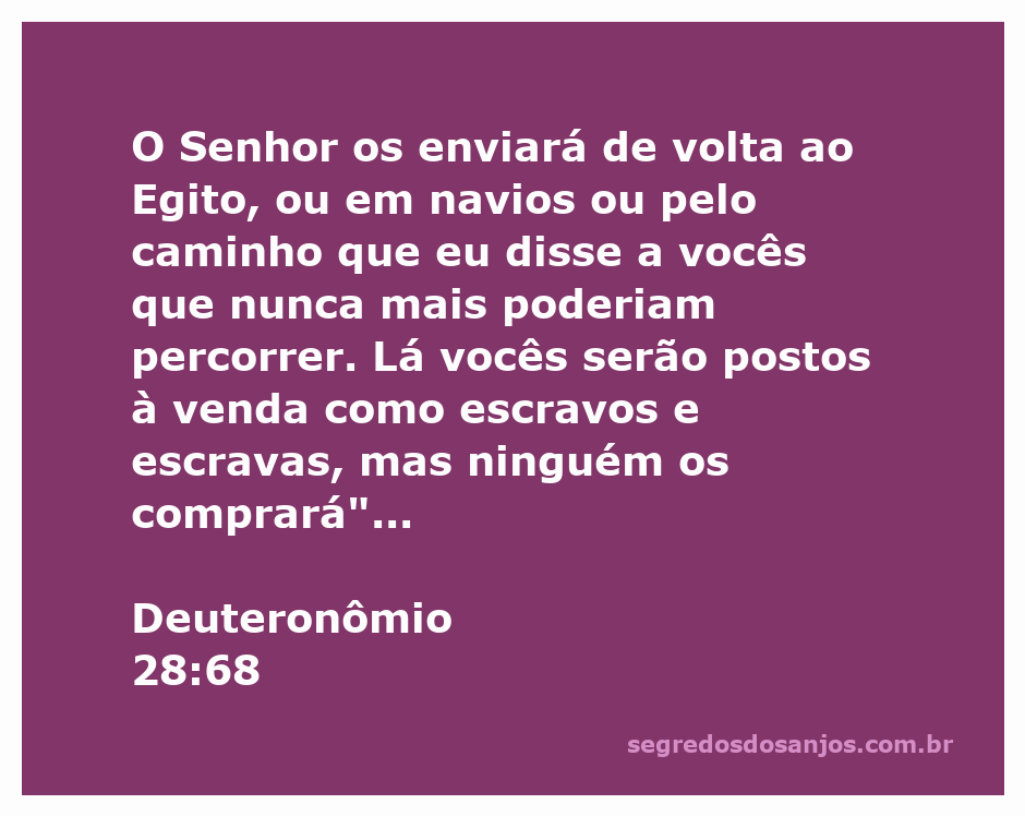 Imagem representativa do versículo Deuteronômio 28:68 que retrata a desolação e a escravidão.