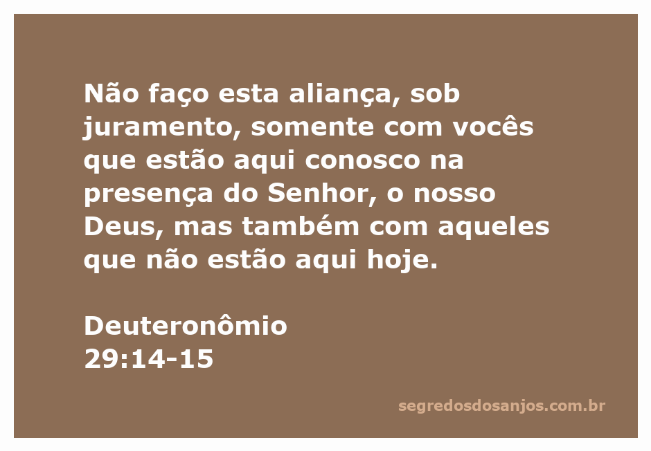 Imagem representando a aliança de Deus com o povo, incluindo gerações passadas e futuras.
