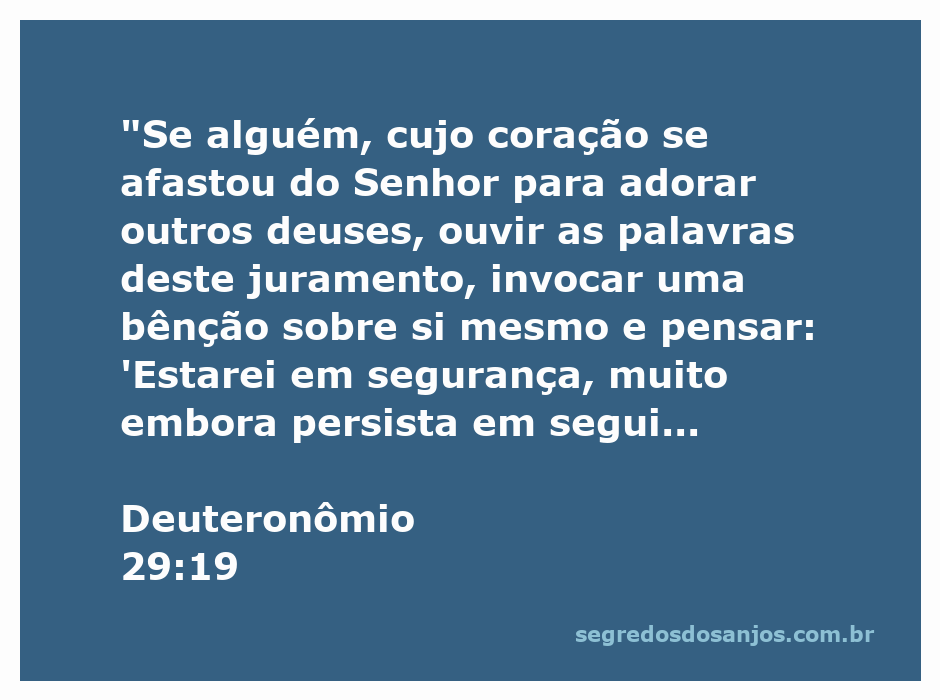 Imagem representativa de Deuteronômio 29:19, ilustrando a advertência sobre a idolatria e suas consequências.