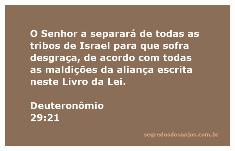 Imagem representativa da passagem Deuteronômio 29:21, mostrando a separação de Israel e as maldições da aliança.
