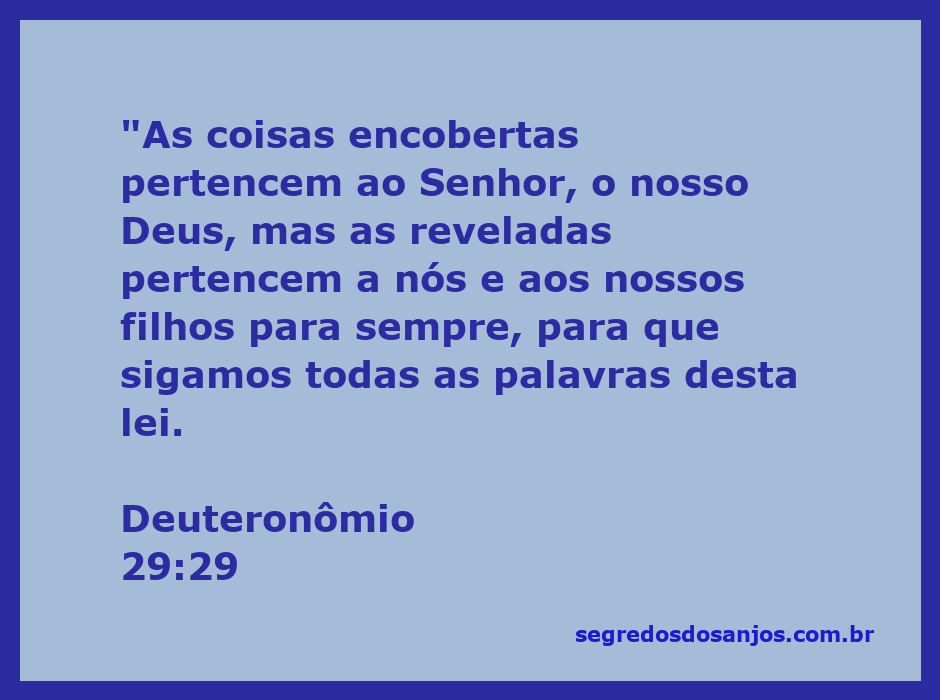 Imagem representativa do versículo Deuteronômio 29:29, destacando a revelação divina e a importância da obediência à lei.