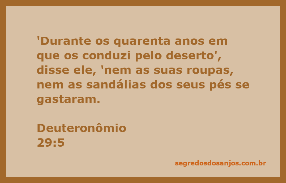 Representação da proteção divina durante a jornada no deserto, destacando roupas e sandálias intactas.
