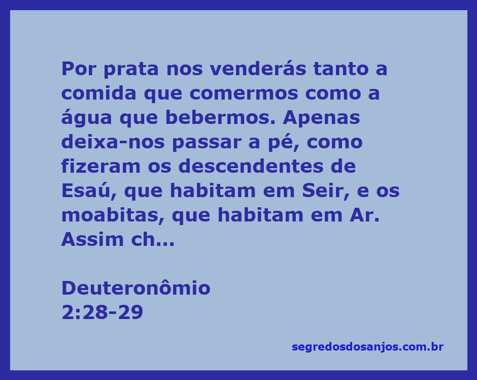 Imagem ilustrativa da passagem Deuteronômio 2:28-29, retratando a jornada dos israelitas pedindo permissão para passar por terras vizinhas.