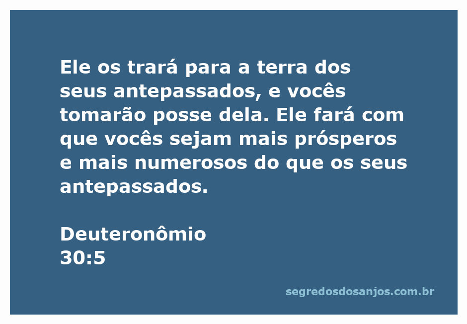 Imagem representando a promessa de Deus de levar o povo à terra dos antepassados e aumentar sua prosperidade.