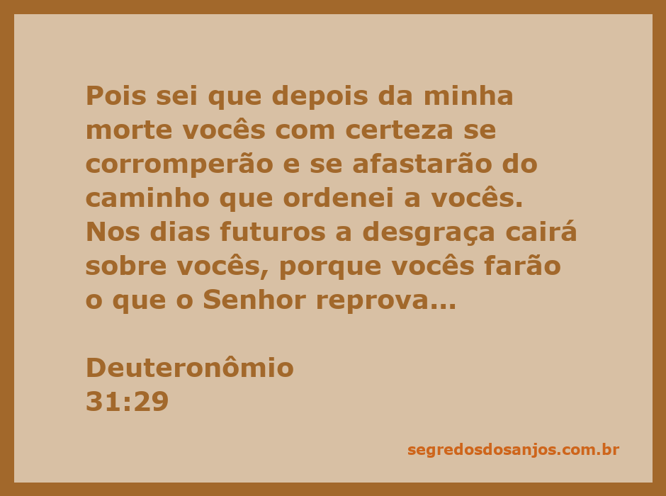 Imagem representativa da advertência de Moisés ao povo de Israel sobre a corrupção e a ira do Senhor.