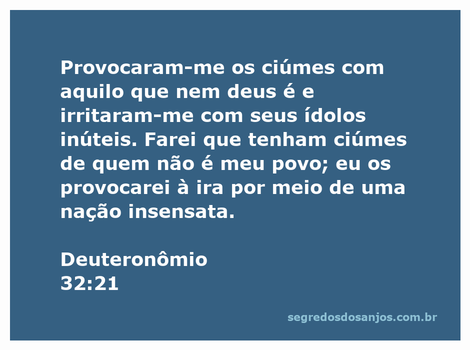 Ilustração de Deuteronômio 32:21 destacando a provocação a Deus e a idolatria.