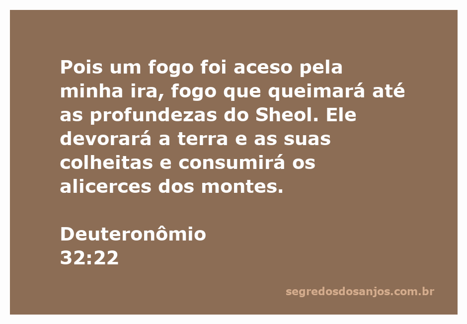 Ilustração representando o fogo da ira divina conforme Deuteronômio 32:22, simbolizando destruição e julgamento.