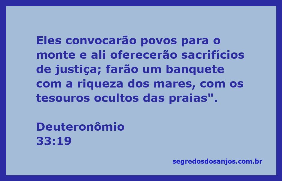 Ilustração do versículo Deuteronômio 33:19, mostrando povos reunidos no monte oferecendo sacrifícios e um banquete com riquezas do mar.