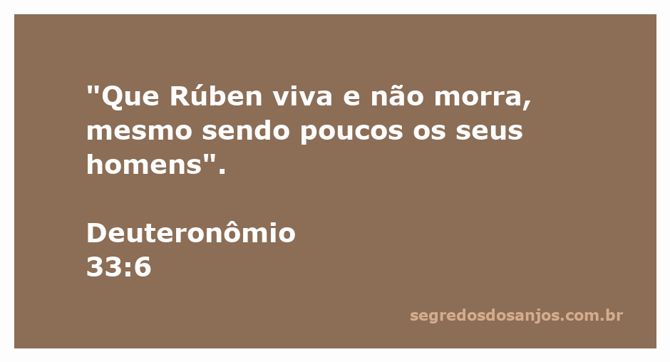 Imagem representativa da bênção sobre a tribo de Rúben de Deuteronômio 33:6