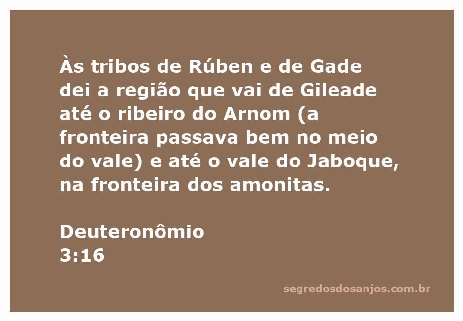 Mapa da região atribuída às tribos de Rúben e Gade, destacando Gileade, o ribeiro do Arnom e o vale do Jaboque.