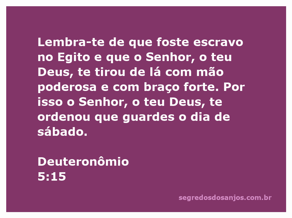 Ilustração do versículo Deuteronômio 5:15, destacando a libertação do povo de Deus do Egito