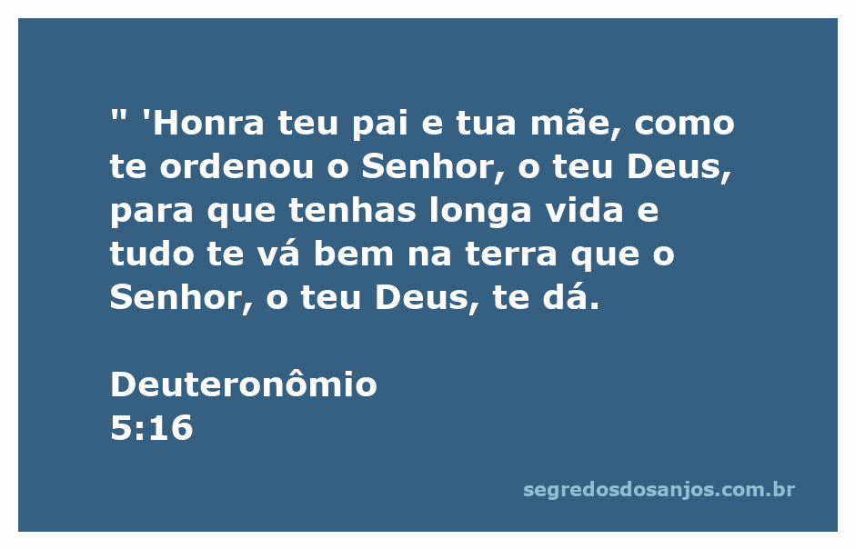 Uma imagem representativa da passagem Deuteronômio 5:16, destacando a importância de honrar os pais.