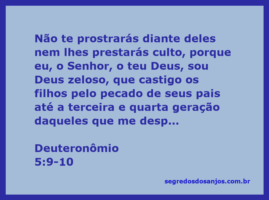 Imagem ilustrativa de Deuteronômio 5:9-10, destacando a advertência de Deus sobre a adoração a ídolos e sua promessa de bondade aos que o obedecem.