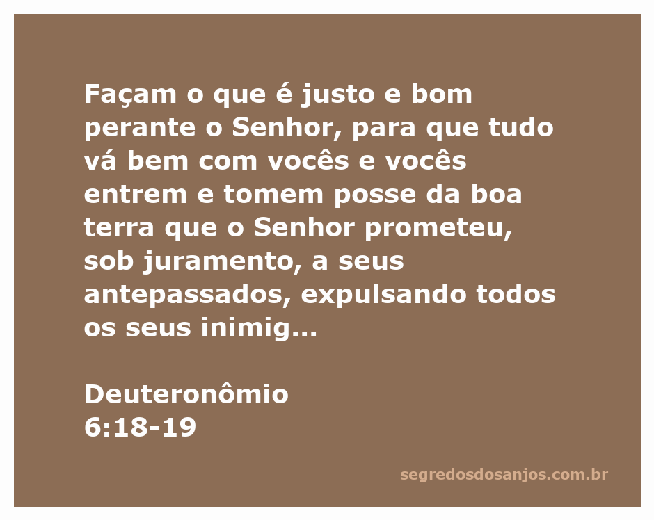Imagem representativa da passagem Deuteronômio 6:18-19, enfatizando a justiça e a bondade diante de Deus.