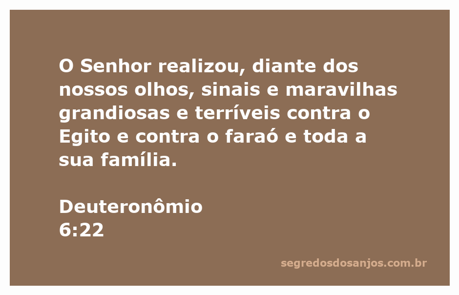 Representação visual dos sinais e maravilhas de Deus no Egito conforme Deuteronômio 6:22