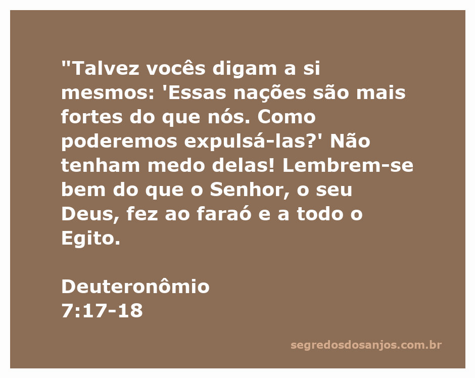 Imagem que ilustra Deuteronômio 7:17-18, enfatizando a força e proteção de Deus diante das dificuldades.