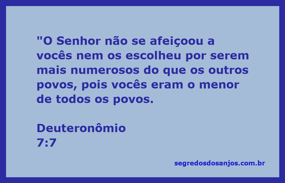 Imagem representativa de Deuteronômio 7:7, destacando a escolha divina de um povo menor entre as nações.