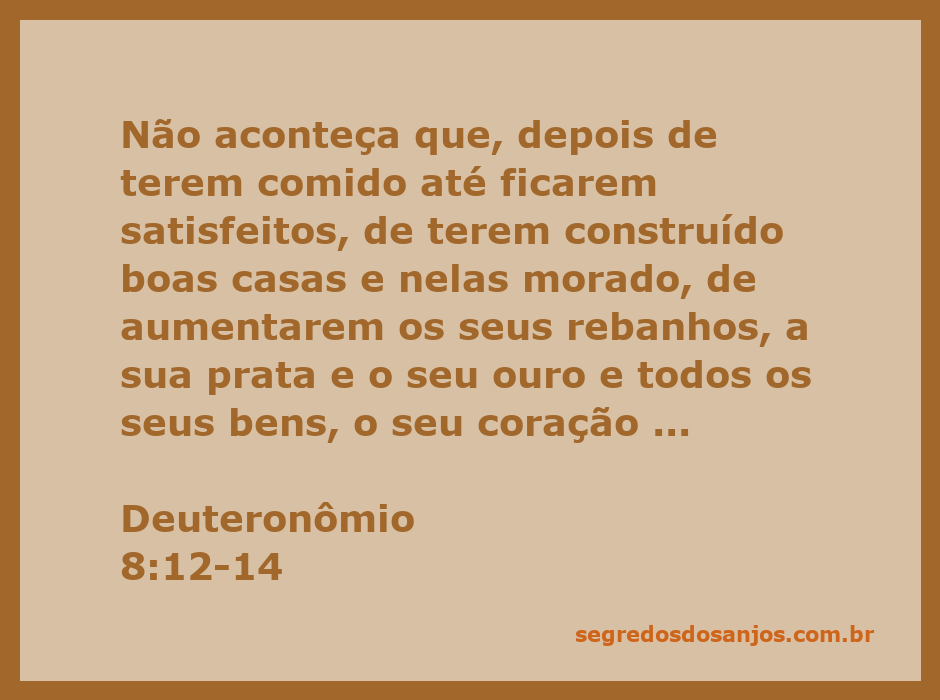 Imagem ilustrativa de Deuteronômio 8:12-14 mostrando a prosperidade e os perigos do orgulho espiritual.
