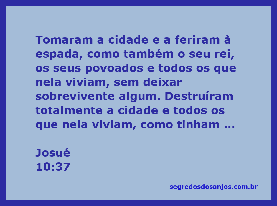 Ilustração da destruição da cidade mencionada em Josué 10:37, representando a vitória israelita sobre os inimigos.