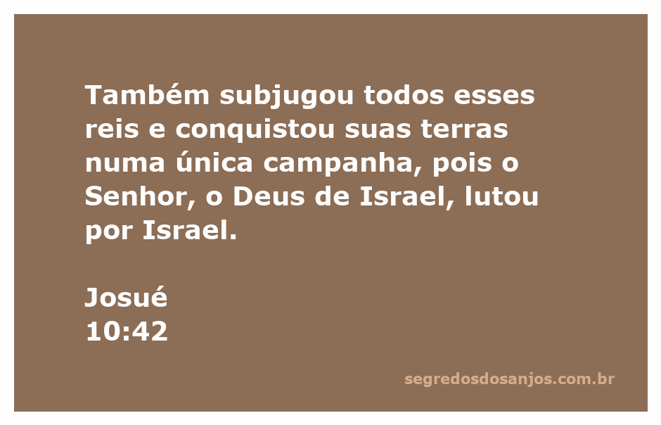 Imagem representativa da vitória de Josué sobre os reis e terras conquistadas em Israel.