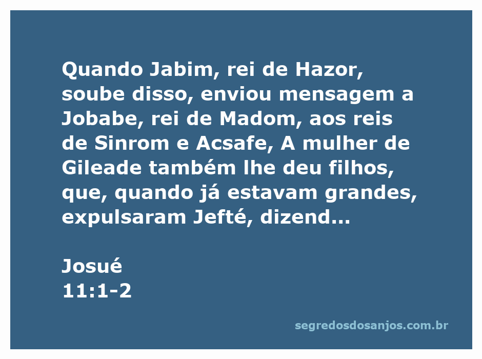 Ilustração da batalha de Jabim, rei de Hazor, e os reis aliados em Josué 11:1-2.