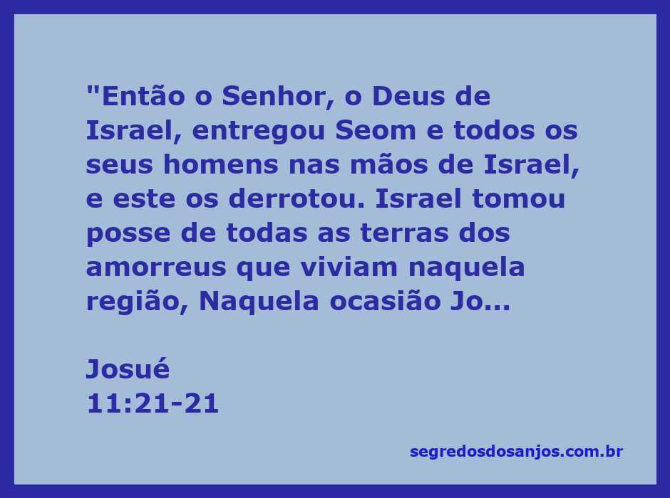 Ilustração da vitória de Israel sobre Seom e os enaquins descrita em Josué 11:21-21.
