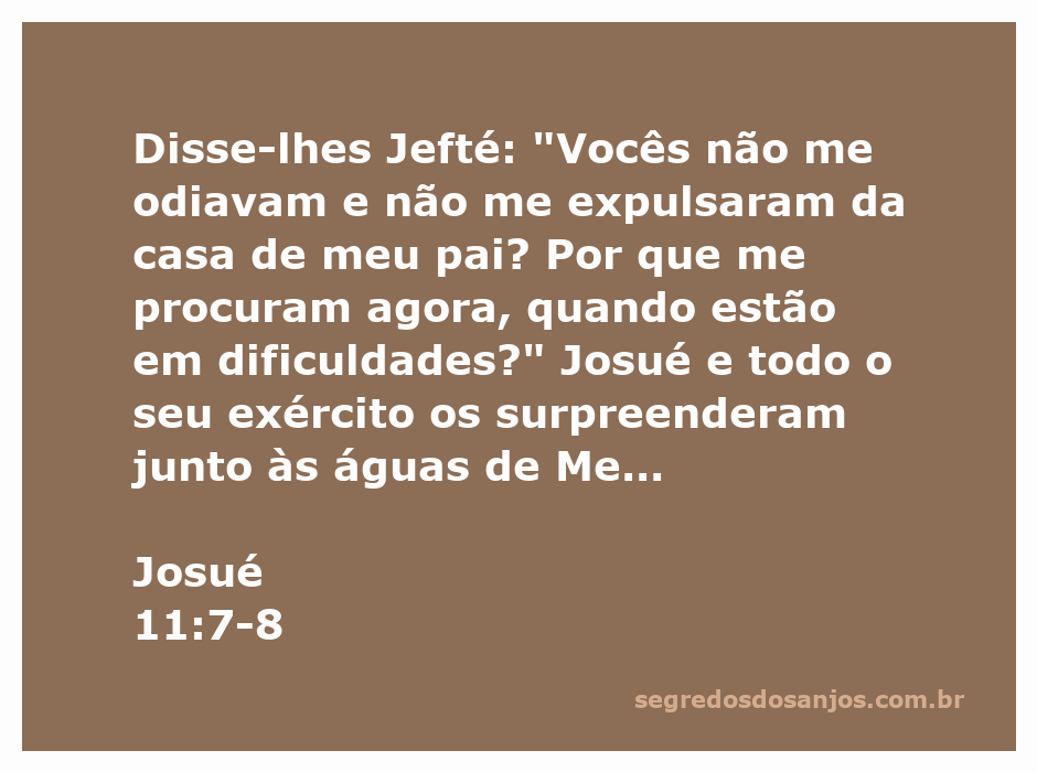 Imagem que ilustra a batalha de Josué contra os reis cananeus nas águas de Merom, com foco na figura de Jefté e sua resposta aos líderes de Gileade.