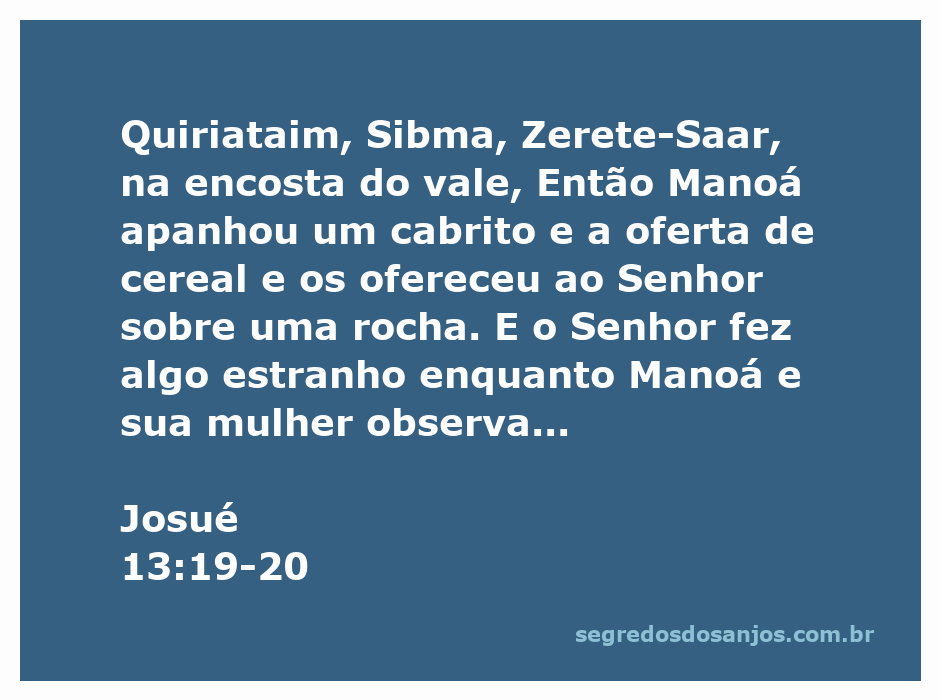 Representação artística da oferta de Manoá ao Senhor, com a chama do altar subindo ao céu enquanto o Anjo do Senhor aparece.