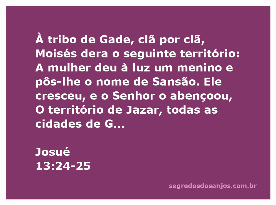 Mapa da tribo de Gade com destaque para Jazar, Gileade e Amon.
