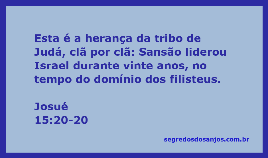 Mapa ilustrativo da herança da tribo de Judá com referência a Sansão como líder de Israel.