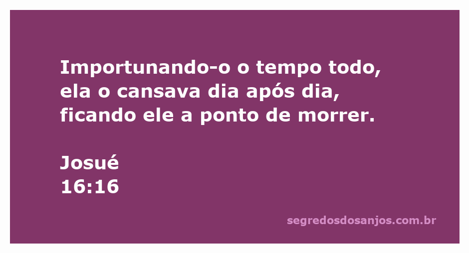 Ilustração de Josué 16:16 mostrando a persistência e a exaustão de um homem diante de uma mulher insistente.