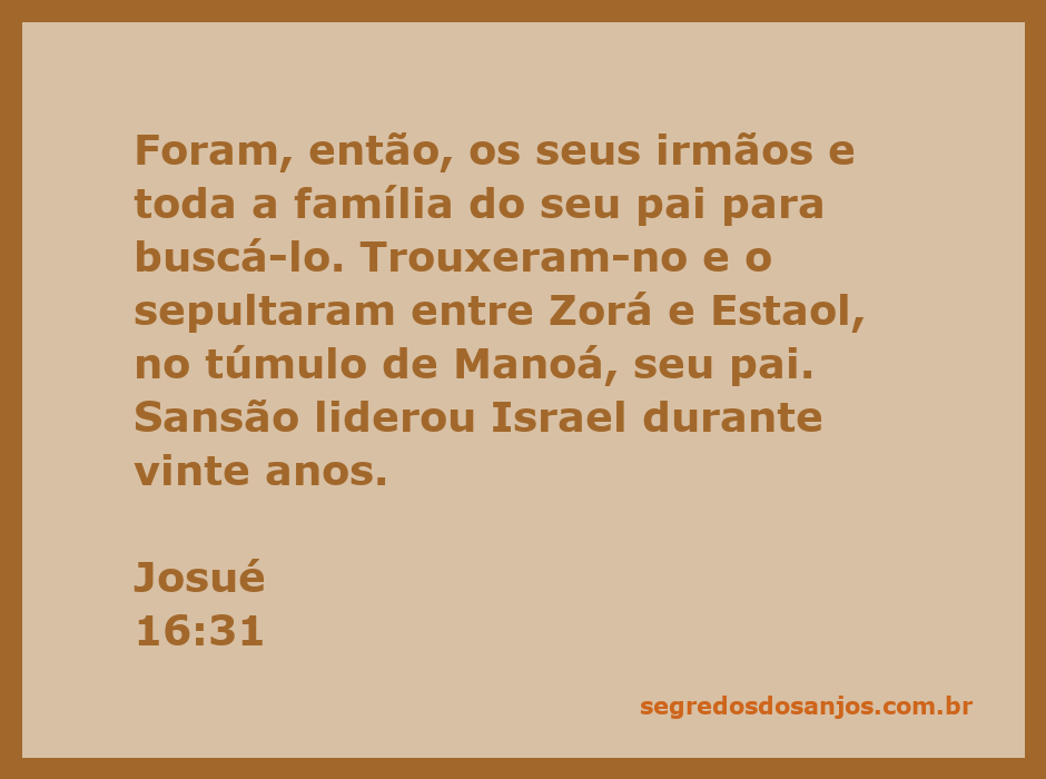 Ilustração da sepultura de Sansão entre Zorá e Estaol, simbolizando seu legado e liderança em Israel.