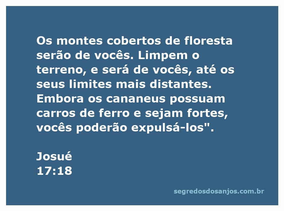 Imagem representativa da passagem bíblica Josué 17:18, mostrando montanhas cobertas de floresta e a promessa de posse da terra.