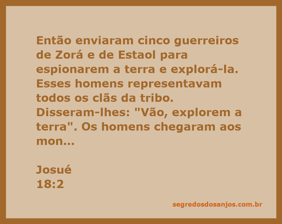 Imagem representativa das sete tribos de Israel aguardando a herança em Josué 18:2.