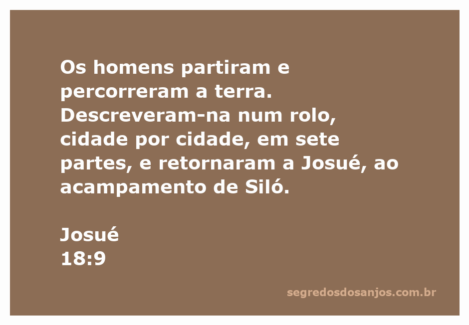 Ilustração de um grupo de pessoas decidindo conquistar uma terra fértil, inspirado em Josué 18:9.