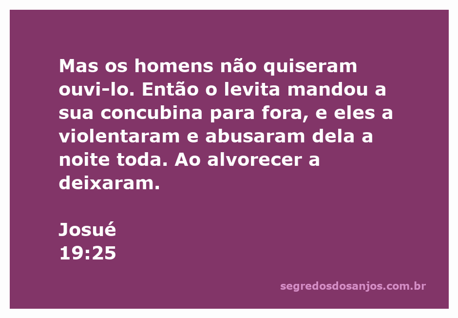 Ilustração sobre o versículo de Josué 19:25, destacando a tragédia e a falta de escuta dos homens mencionados.