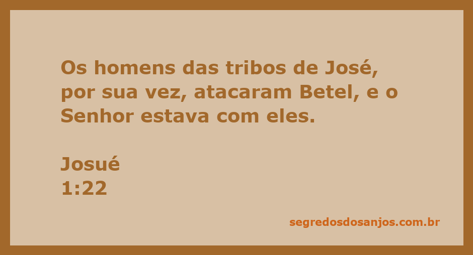 Imagem representativa da batalha de Betel com a presença do Senhor ao lado dos homens das tribos de José.