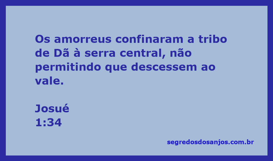 Ilustração representando a tribo de Dã confinada pelos amorreus nas serras centrais.