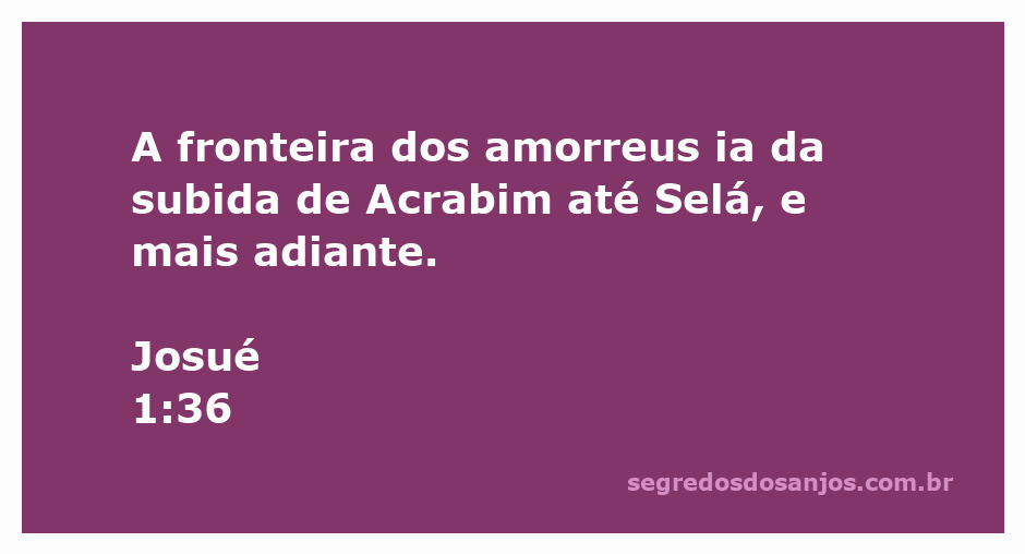 Mapa da fronteira dos amorreus, destacando a subida de Acrabim até Selá.