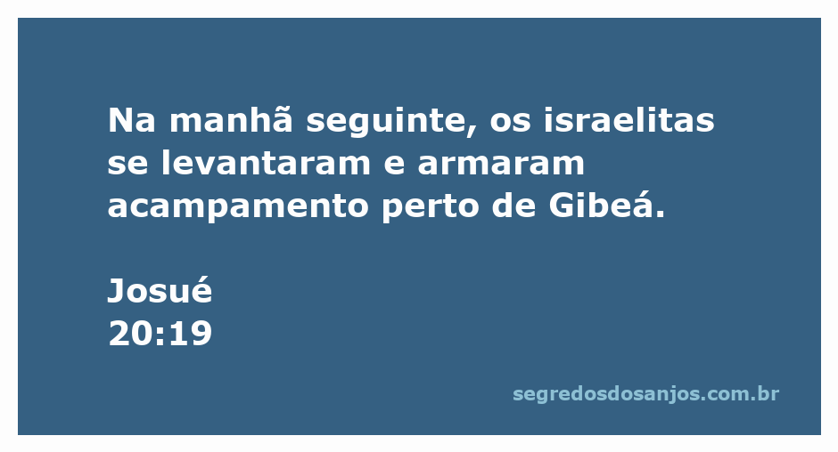 Imagem representando o acampamento dos israelitas perto de Gibeá, conforme descrito em Josué 20:19.