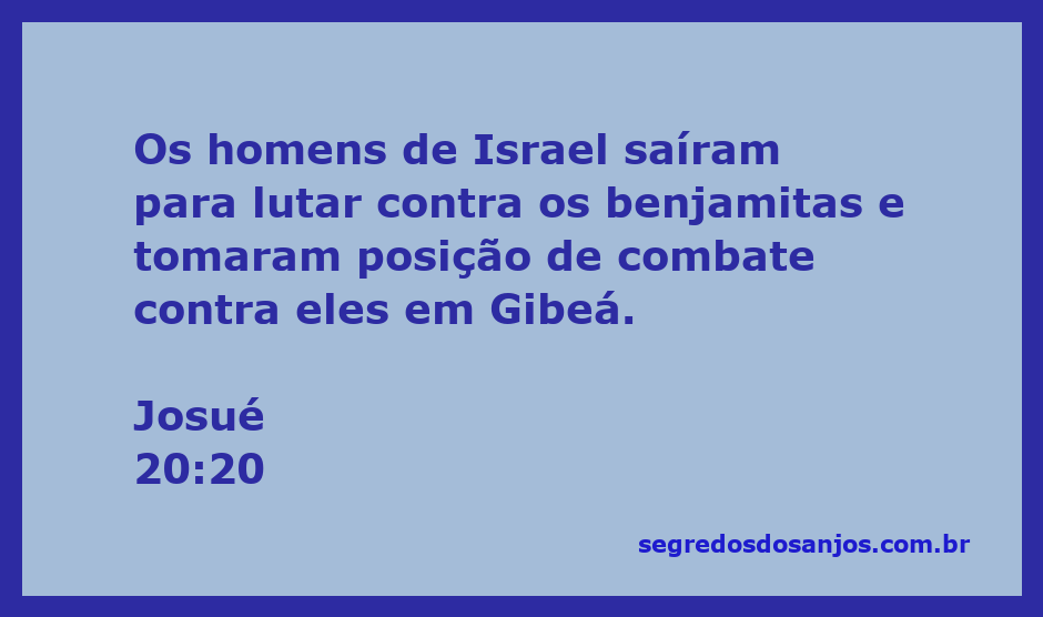 Cenas da batalha entre os israelitas e os benjamitas em Gibeá, representando o versículo de Josué 20:20.