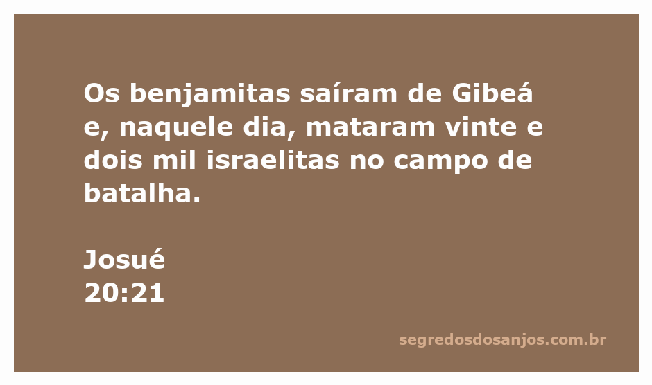 Cenário da batalha entre os benjamitas e os israelitas, representando a passagem de Josué 20:21.