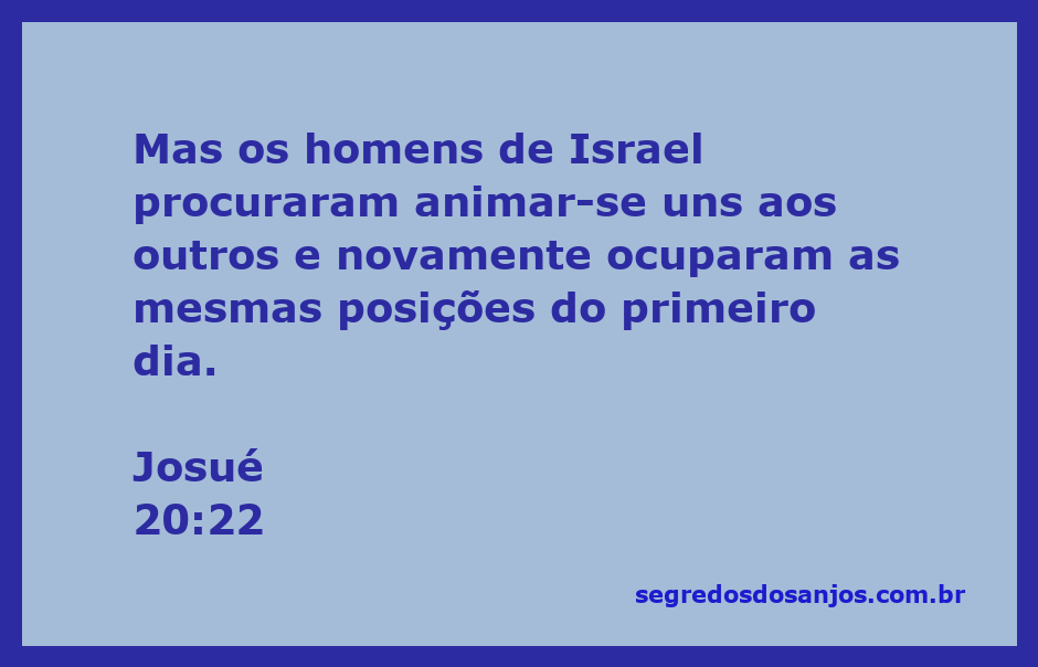Ilustração da união e encorajamento entre os homens de Israel, representando Josué 20:22.