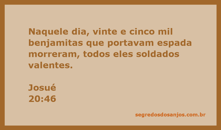 Ilustração de soldados benjamitas valentes, representando a tragédia em Josué 20:46.