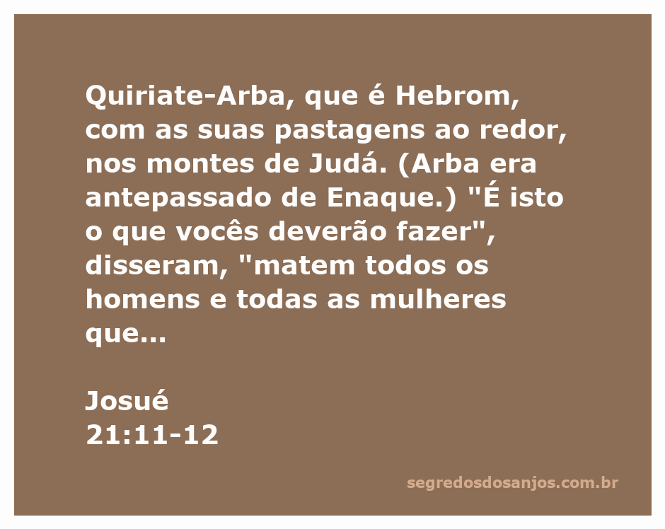 Imagem representativa de Quiriate-Arba, Hebrom, e suas pastagens nos montes de Judá, destacando a herança de Calebe.