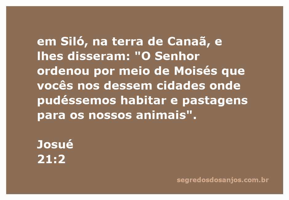 Imagem representativa da passagem de Josué 21:2, mostrando a cidade de Siló e o povo de Israel pedindo cidades e pastagens.